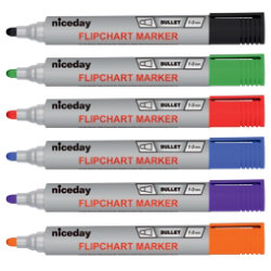 Foray Flipchart Marker Bullet 3 mm Assorted 6 Pieces